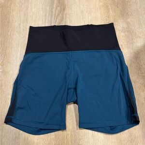 lululemon athletica Teal and Black Bike Shorts